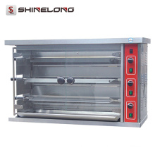 Rotisserie De Gás De Qualidade De Aço Inoxidável Com CE Capacidade De Rotisserie De Gás De 3 Camadas Para Galinhas